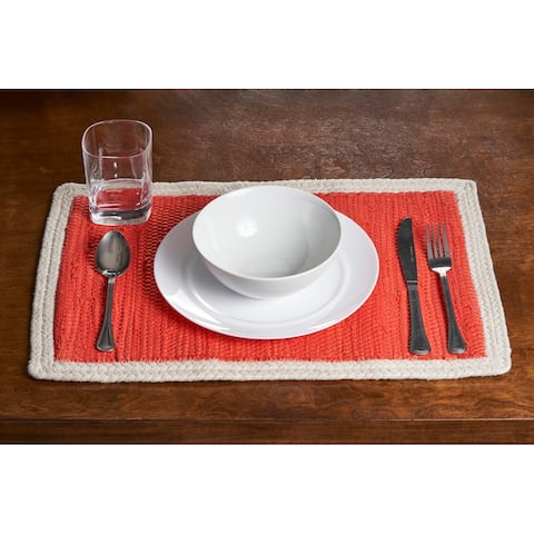 LR Home Bordered Set of Four Place Mat - 1'1" x 1'7"