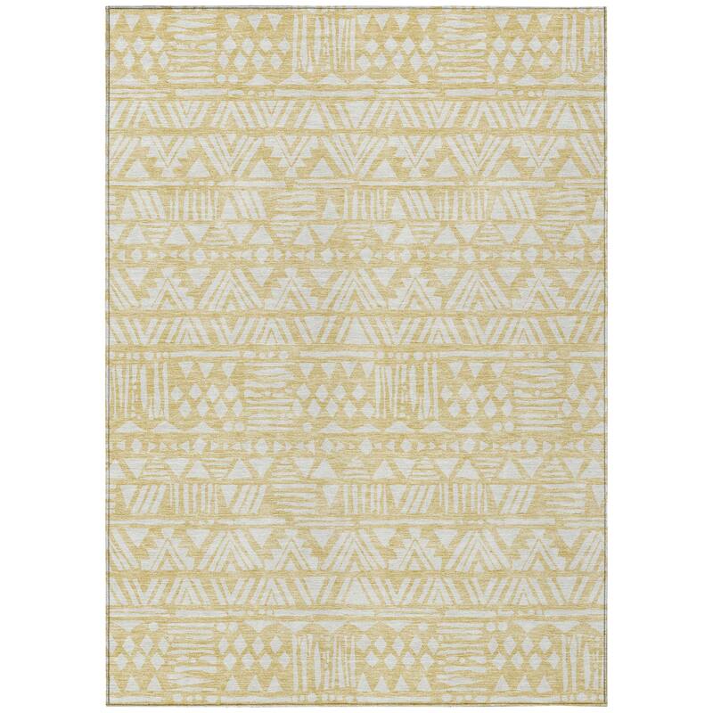 Machine Washable Indoor/ Outdoor Chantille Boho Tribal Rug