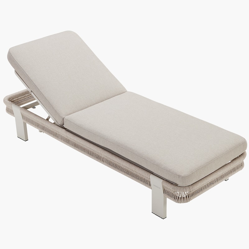 HIGOLD - Aluminum Rope Weaving Outdoor Patio Chaise Lounge Chair