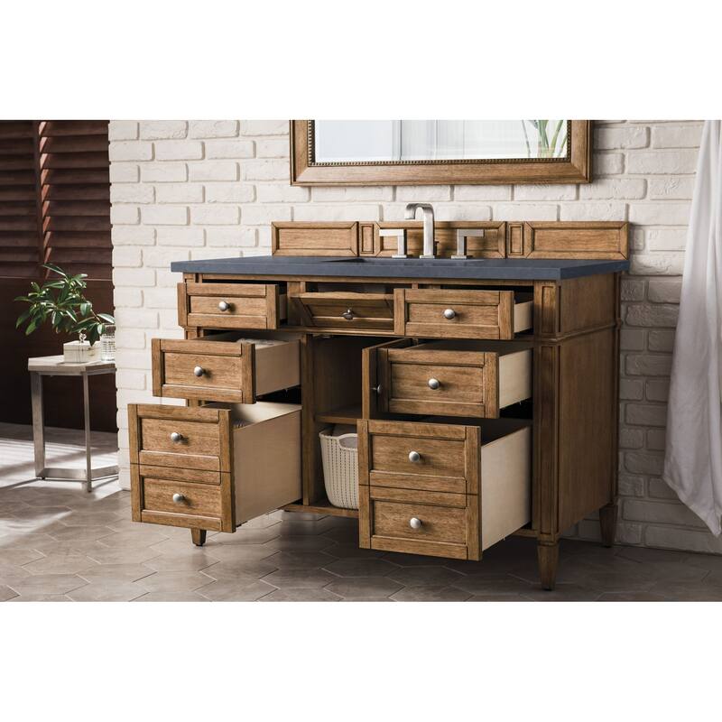 James Martin Vanities 655-V48-3CSP Brittany 48" Single Basin Poplar