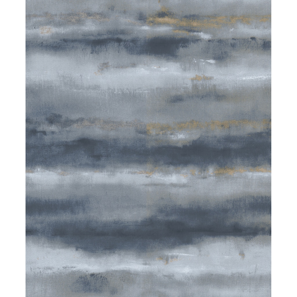 A-Street Prints Ayla Indigo Abstract Stripe Wallpaper