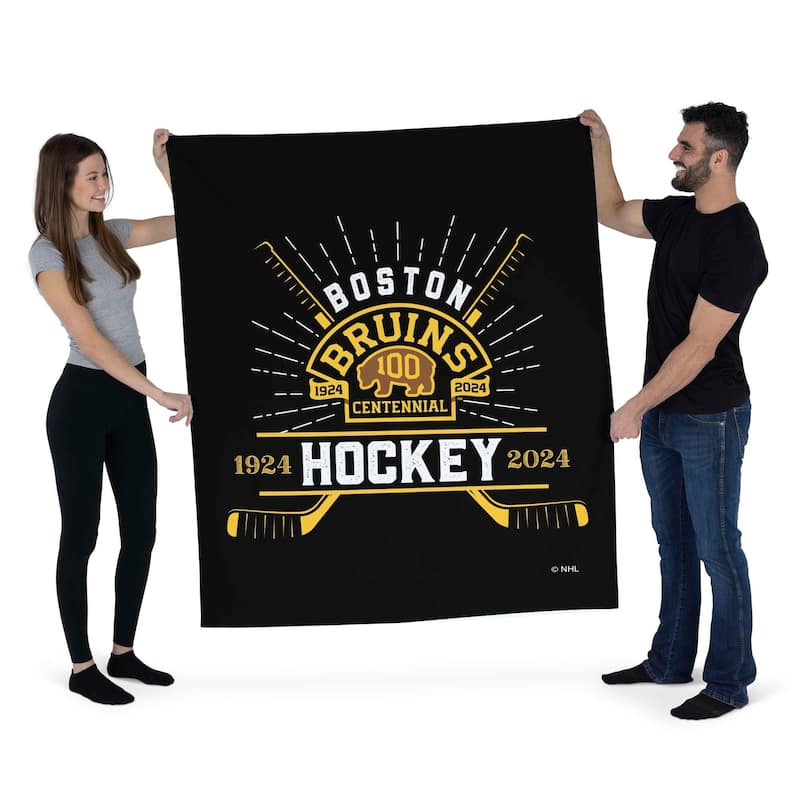 100th Anniv Fanatic Boston Bruins Printed Wall Hanging - 50" x 60"