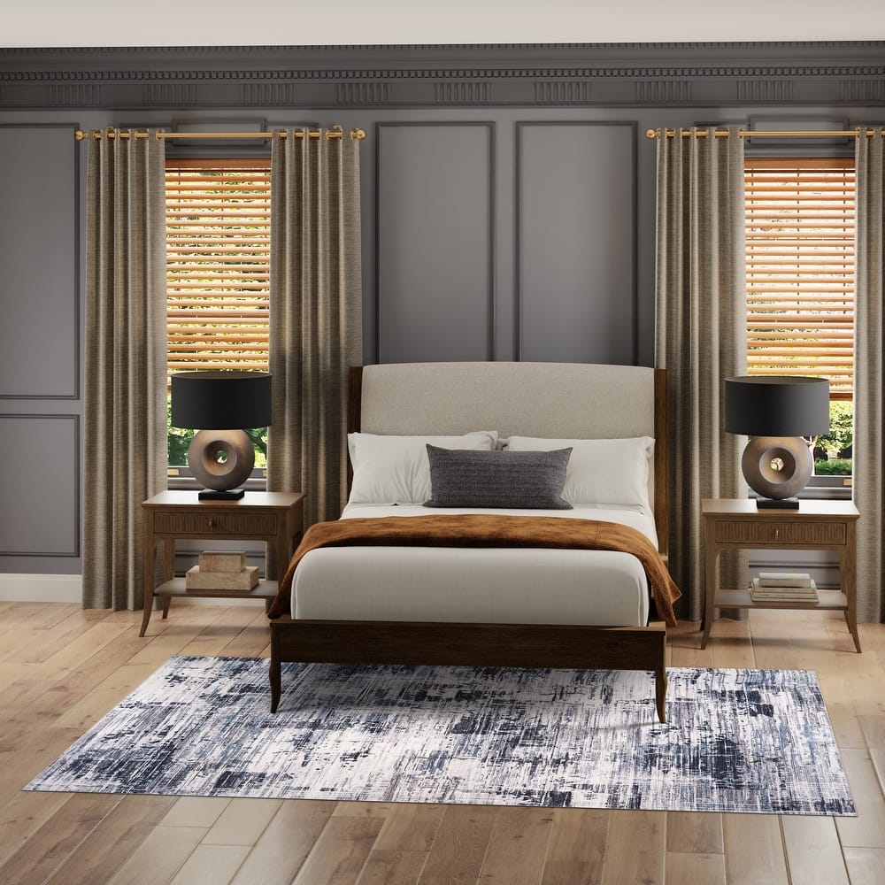 Everyday Chic by HGTV Soft Flannel Zero Pile Printed Non-Slip Machine Washable Indoor Area Rug