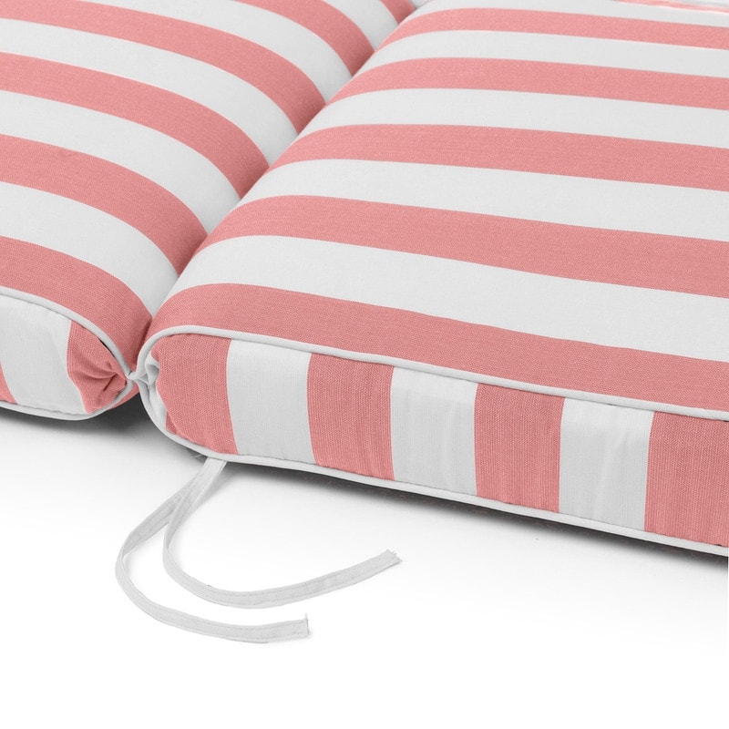 Sherry Kline Indoor/Outdoor Cabana Stripe Chaise Lounge with Contrast Cord