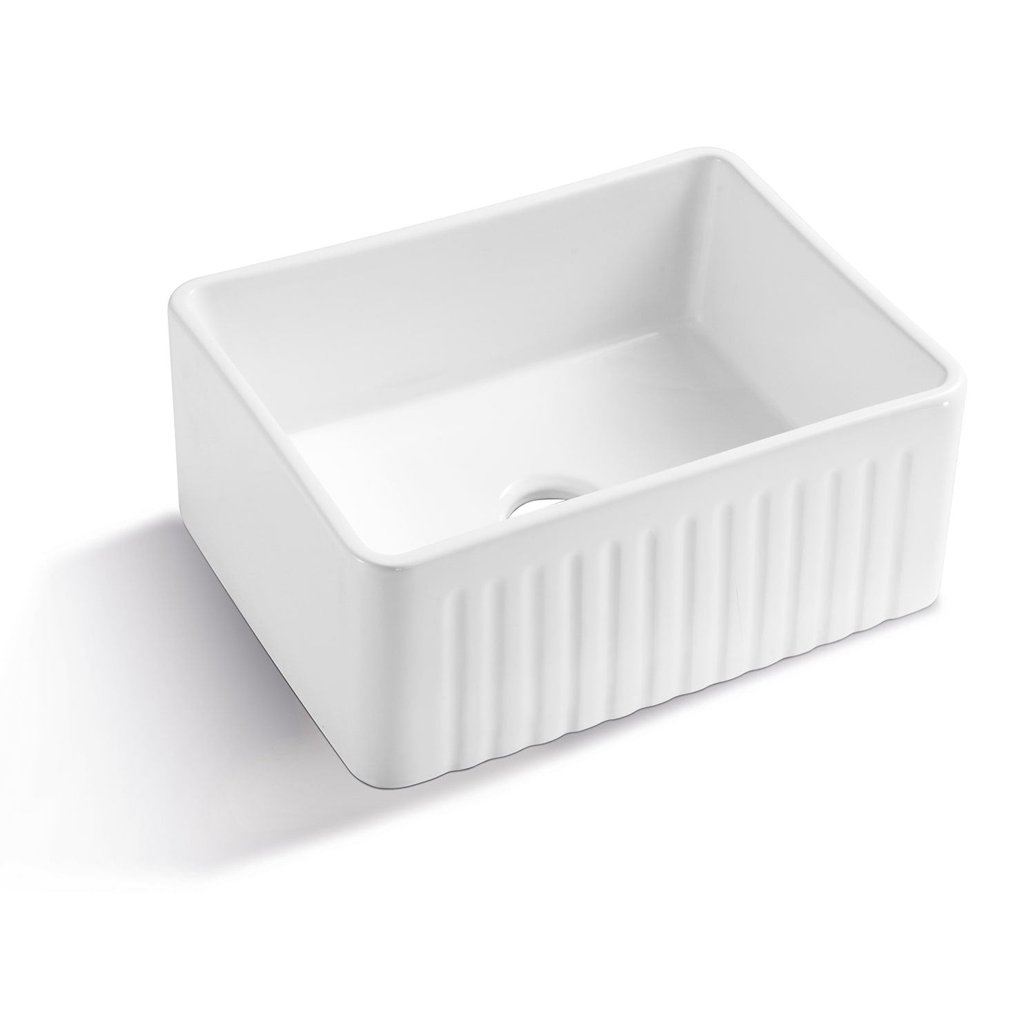 Topcraft 24 L * 18 W Inch Farmhouse Single Bowl Sink, Ceramic Kitchen Sink. - 24*18