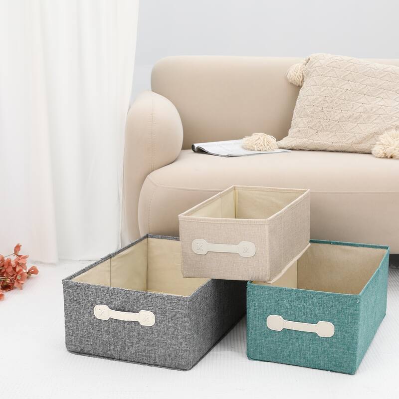 Storage Cube, Fabric Storage Bin with Handles for Shelves, 1 Pack Collapsible Storage Basket for Organizing Clothes Blankets