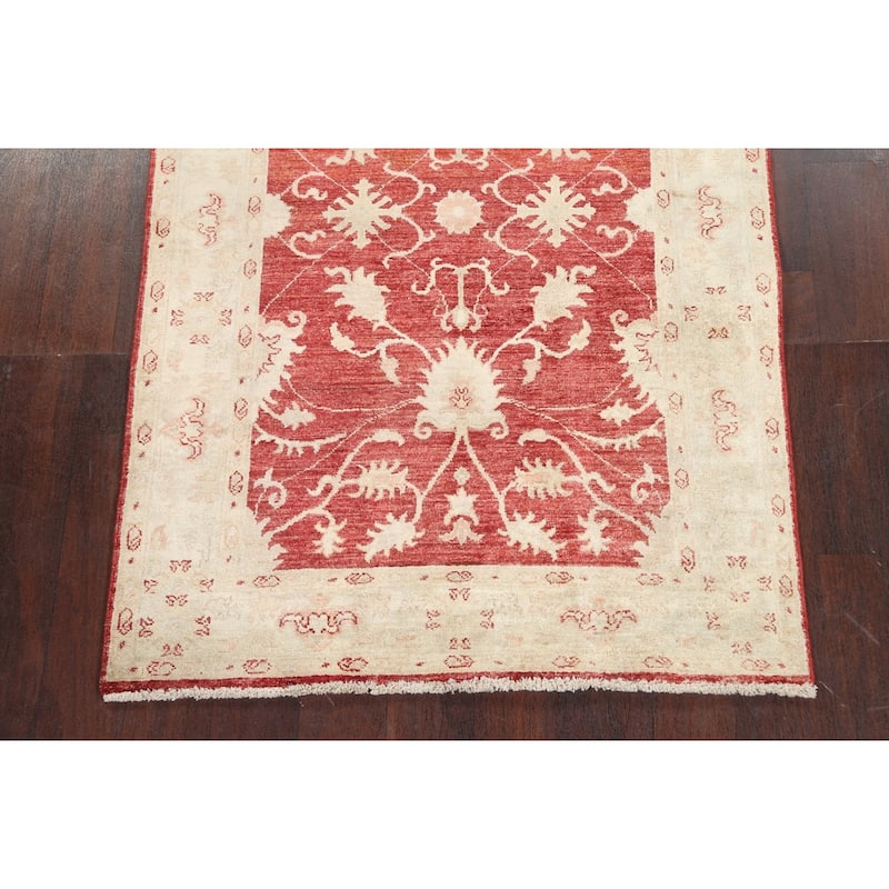 Vegetable Dye Floral Chobi Peshawar Oriental Wool Area Rug Handmade - 3'5" x 5'1"
