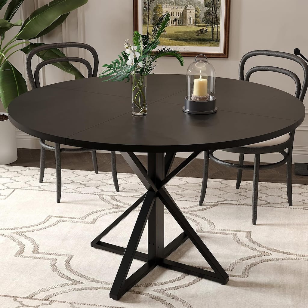 47" Kitchen Round Dining Table, Space Saving - N/A