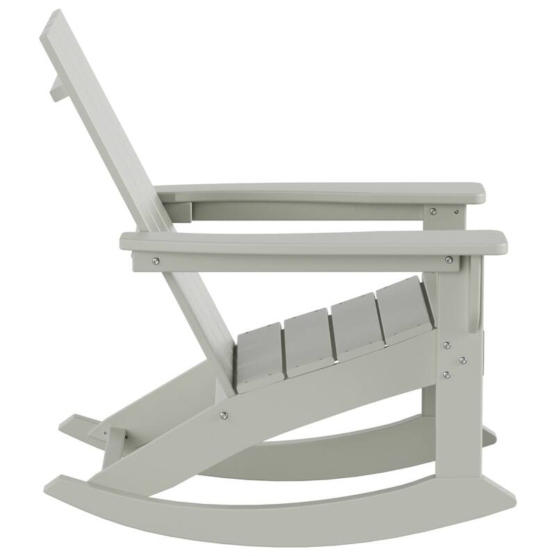 Shoreside Modern Eco-Friendly All Weather Poly Adirondack Rocking Chairs (Set of 2)