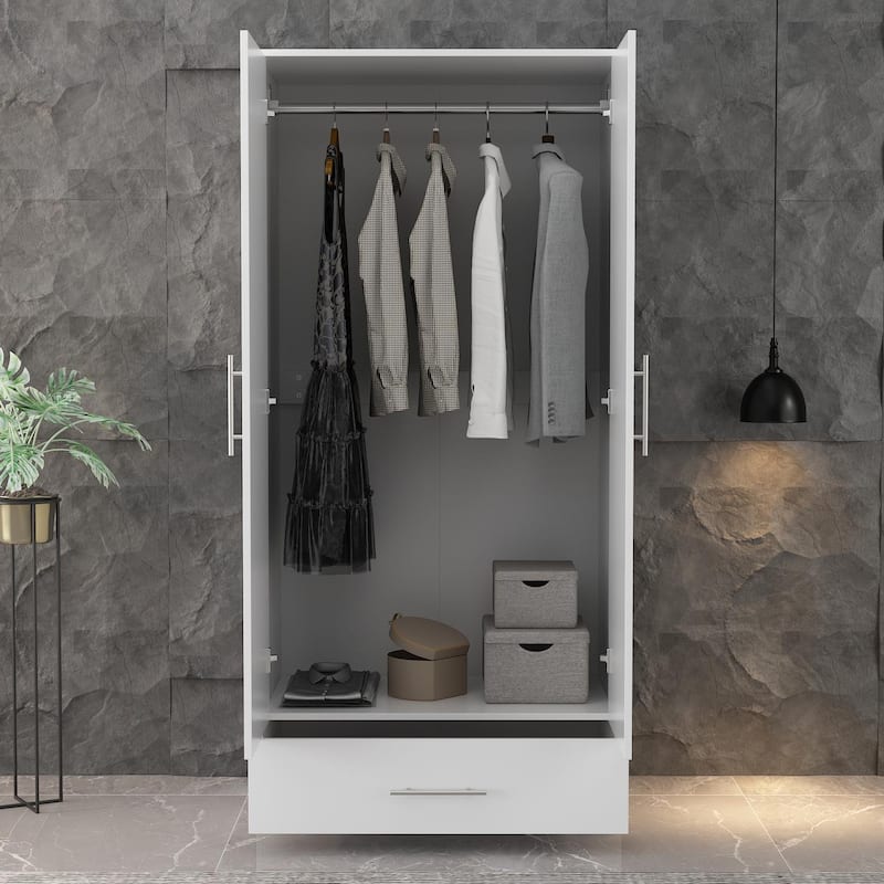 31.5"W x 66.9"H Wardrobe Armoire For Bedroom Saving Saving