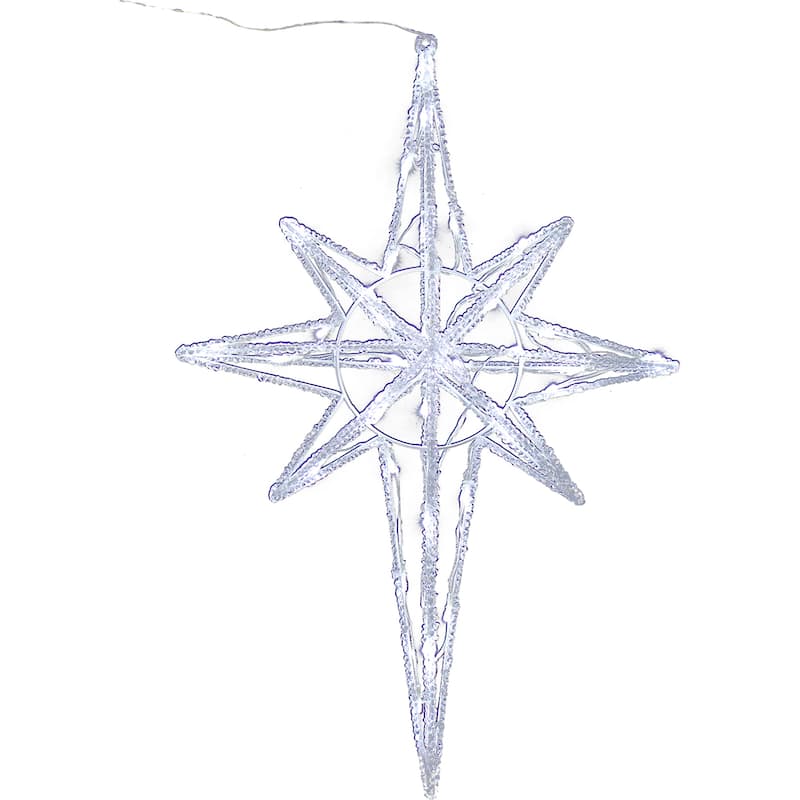 Christmas 3 ft. Polaris Star 40 LED White Lights Battery operated
