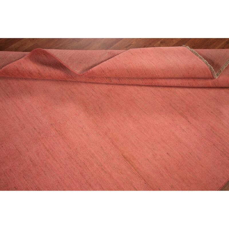 Pink Modern Gabbeh Oriental Area Rug Handmade Wool Carpet - 4'11" x 6'7"