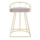 preview thumbnail 13 of 17, Canary Contemporary Counter Stool in Gold and Velvet (Set of 2)