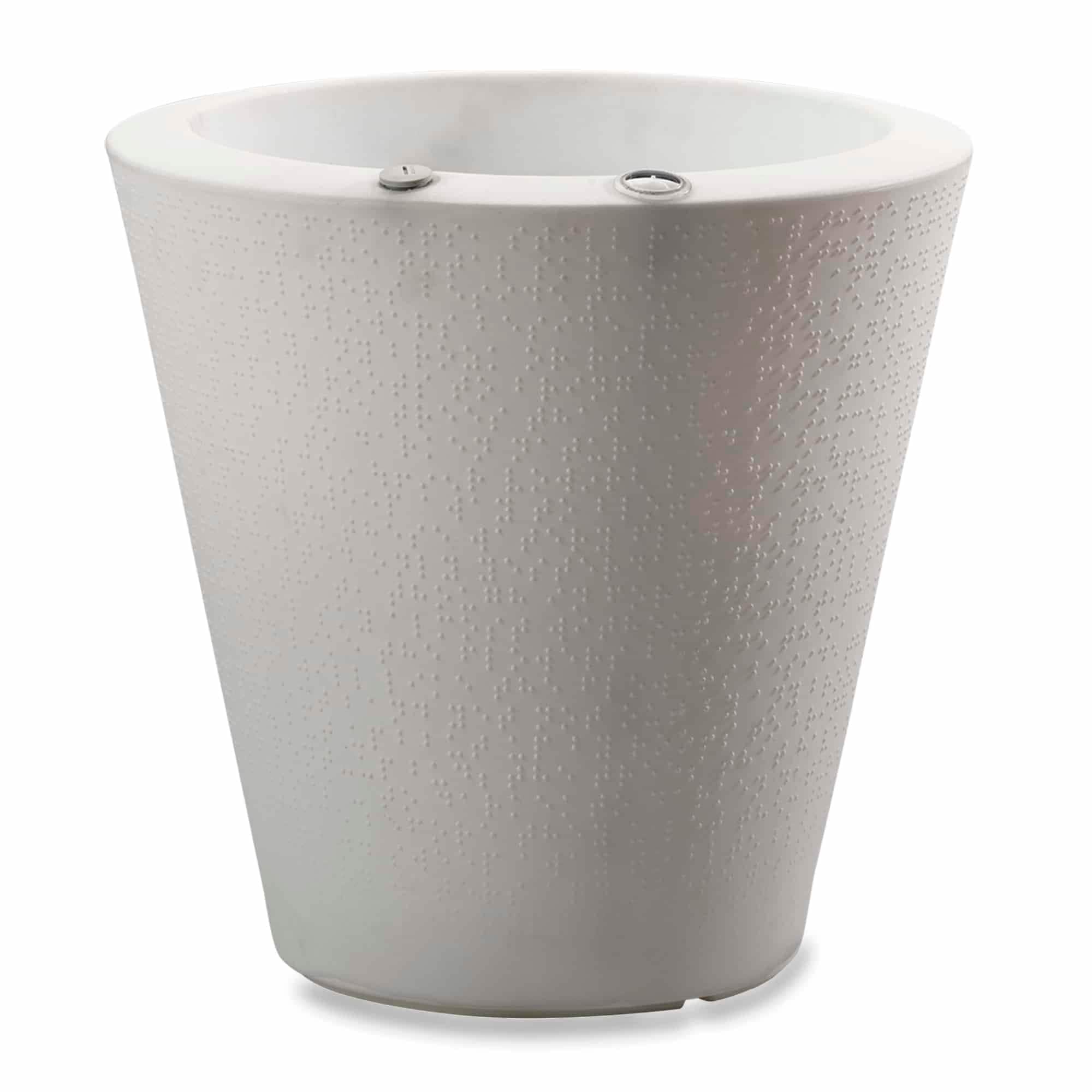 Crescent Garden TruDrop Dot Self Watering Round Planter with Water Level Indicator