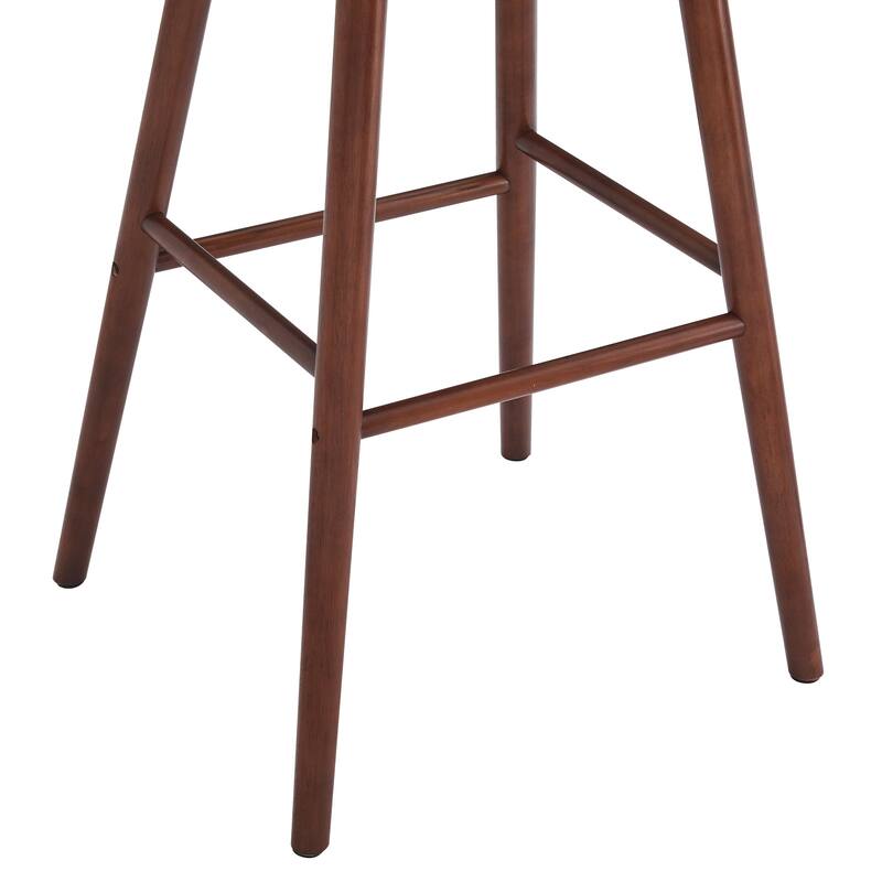 Set of 2 Counter Height 30.in Bar Stools with Solid Wood and Spindle Back for Kitchen Island