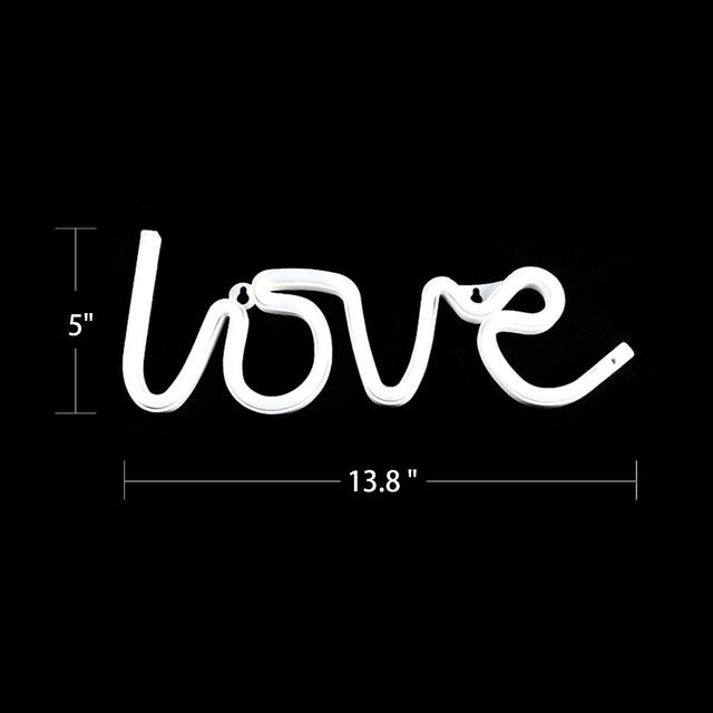 Love Neon Sign for Wall Décor Blue USB or Battery Decor Light LED Sign - Standard