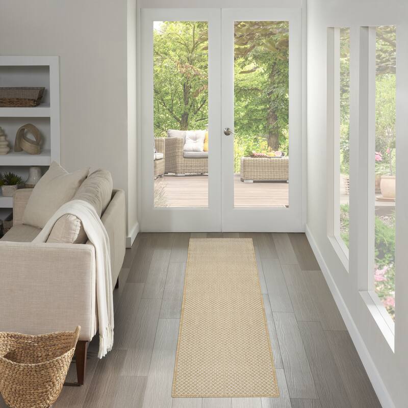Nourison Courtyard Indoor/Outdoor Modern Geometric Area Rug