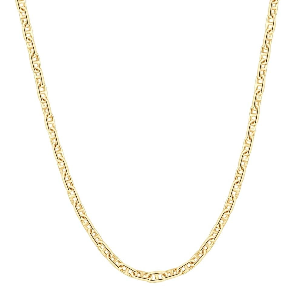 Bliss Diamond Yellow Gold Marine Women's 24" Chain Necklace 22 Grams 5.5mm Thick