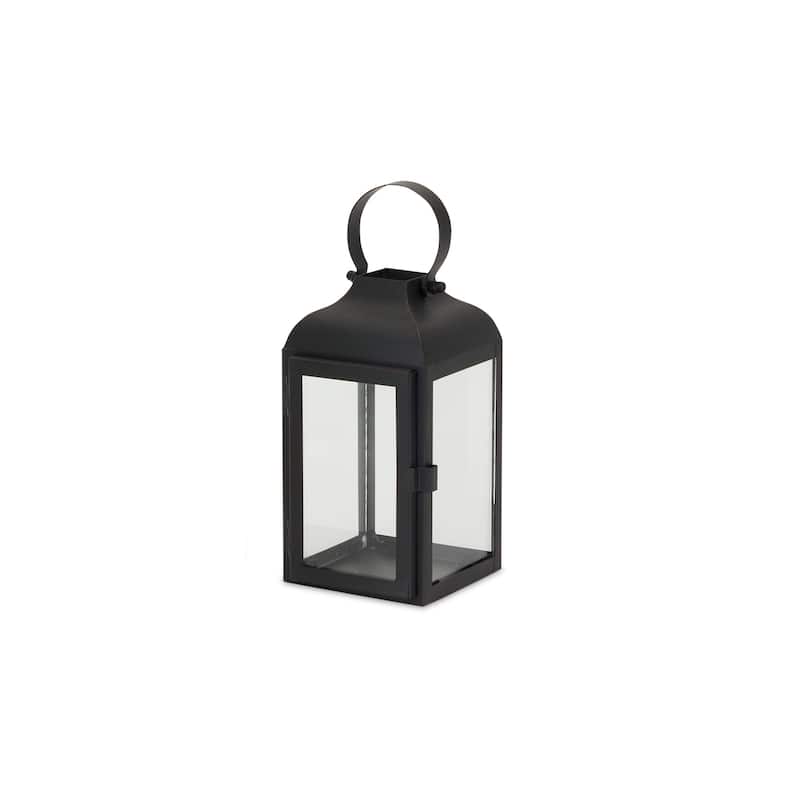 Candle Lanterns with Handle - 16" - Black - Set of 3