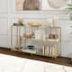 Option Brass with Glass Shelves