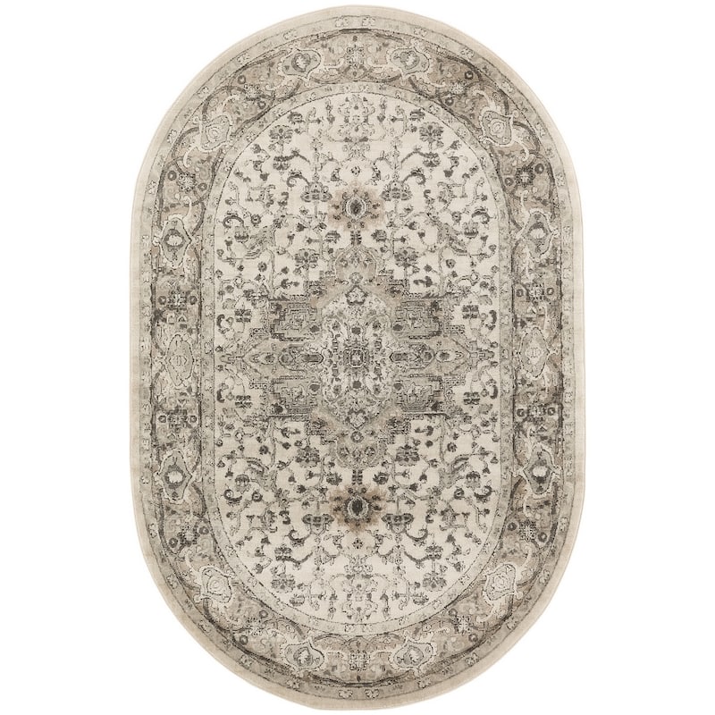 Medi Power Loomed Distressed Traditional Area Rug By HomeRoots