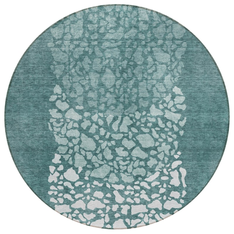 HomeRoots Abstract Transitional Rectangle Outdoor Rug