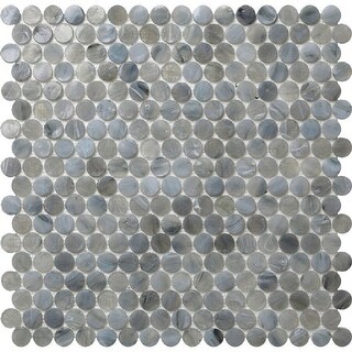 Bathroom Wall Panel or Flooring 5-Pack 12.2 x 12.2 Sheet for Kitchen Apollo Tile White and Blue Marble Mosaic Tile