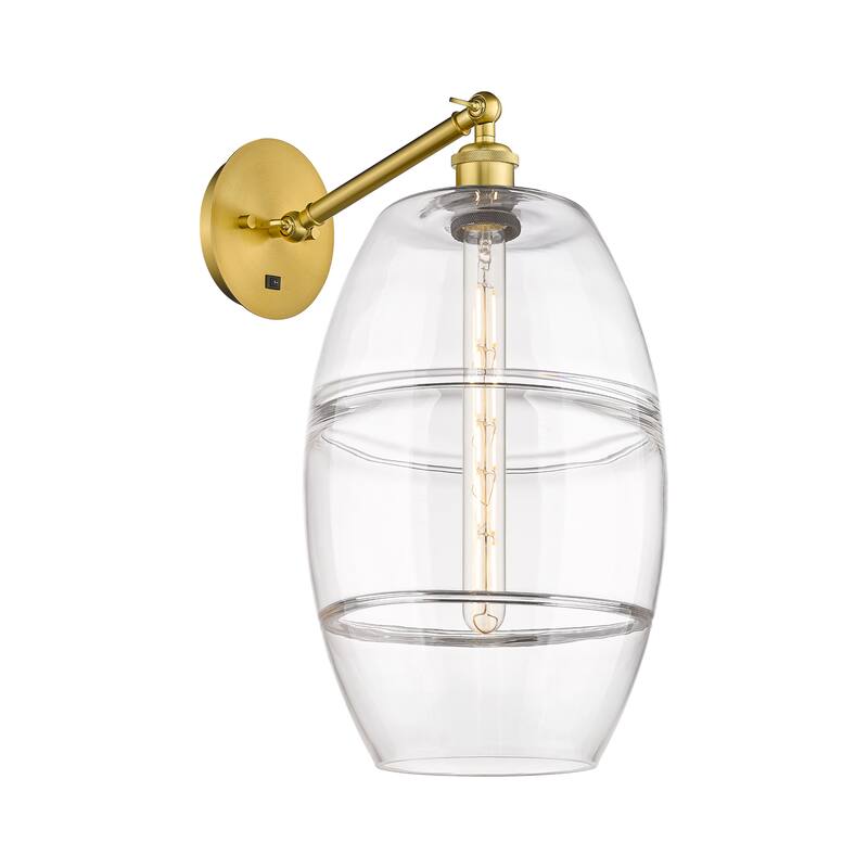Innovations Lighting Endless Possibilities Ballston - Vaz - 1 Light 10" Adjustable Sconce - Arm Adjusts Up and Down - Clear/Satin Gold
