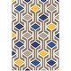 preview thumbnail 2 of 30, Pass Hand-Tufted Retro Geometric Wool Rug (7'6 x 9'6)