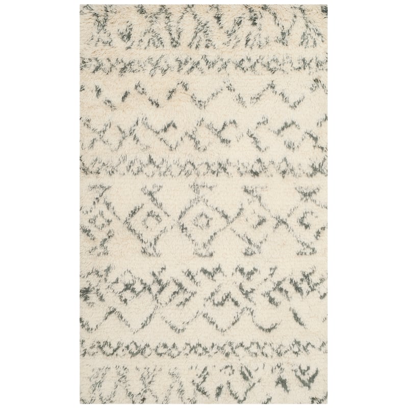 SAFAVIEH Handmade Casablanca Shag Agrita Tribal Wool Rug