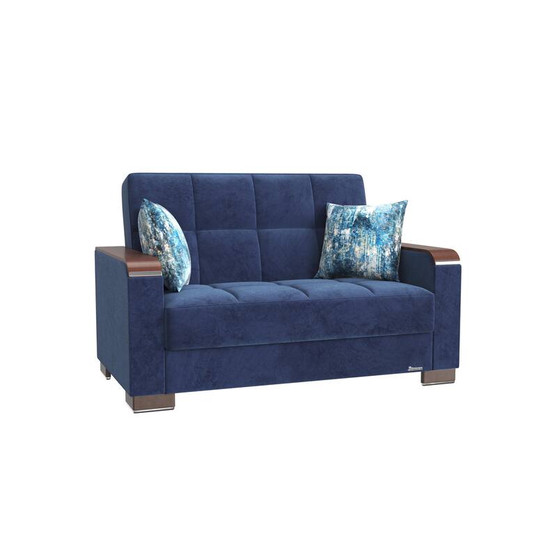 Collection Upholstered Convertible Loveseat With Storage