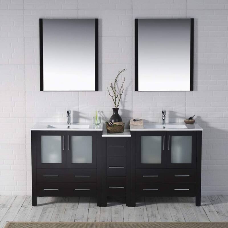 Blossom Sydney 72" Solid Wood Double Sink Bathroom Vanity with Cabinet