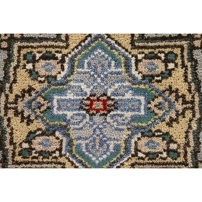 Gray Heriz Serapi Indian Foyer Rug Hand-Knotted Wool Carpet - 2'0" x 3'0"