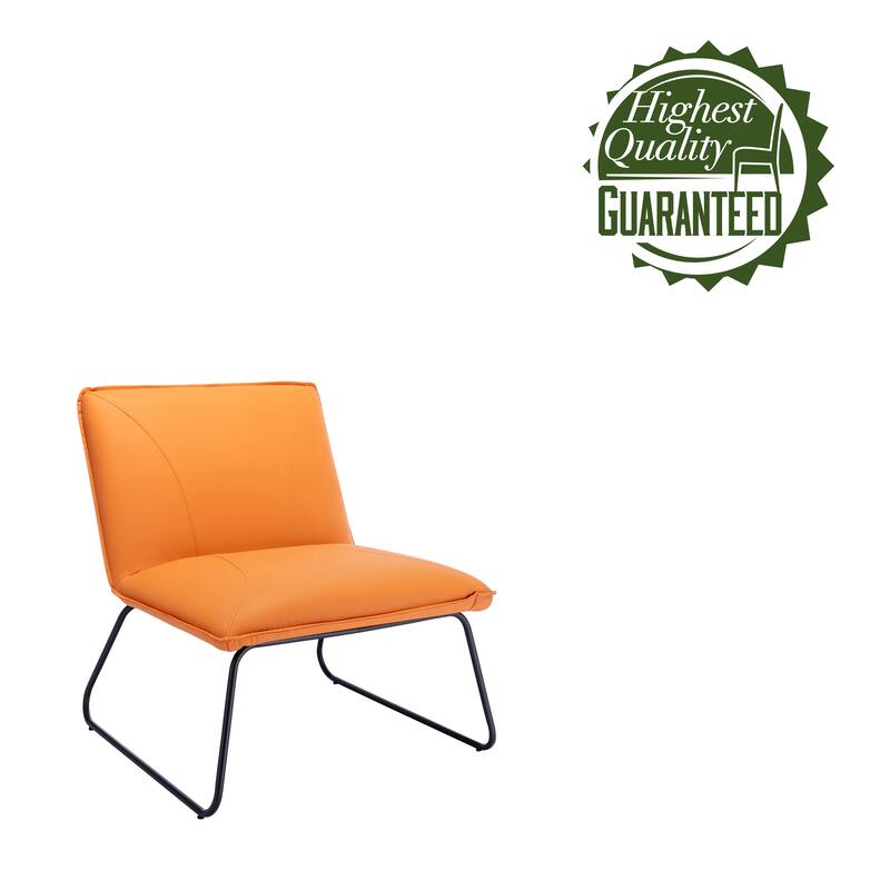 Porthos Home Quyen Armless 1 Sofa Seat, PU Leather Upholstery, Steel Legs