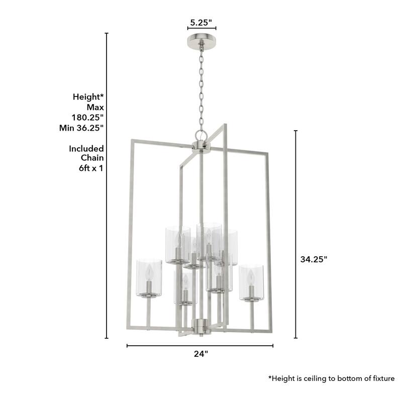 Hunter Kerrison Geometric Pendant - Seeded Glass - Square or Linear - Dining Room, Entry, Island - Contemporary, Industrial