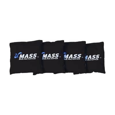 Massachusetts Boston UMASS Beacons Black Cornhole Bags