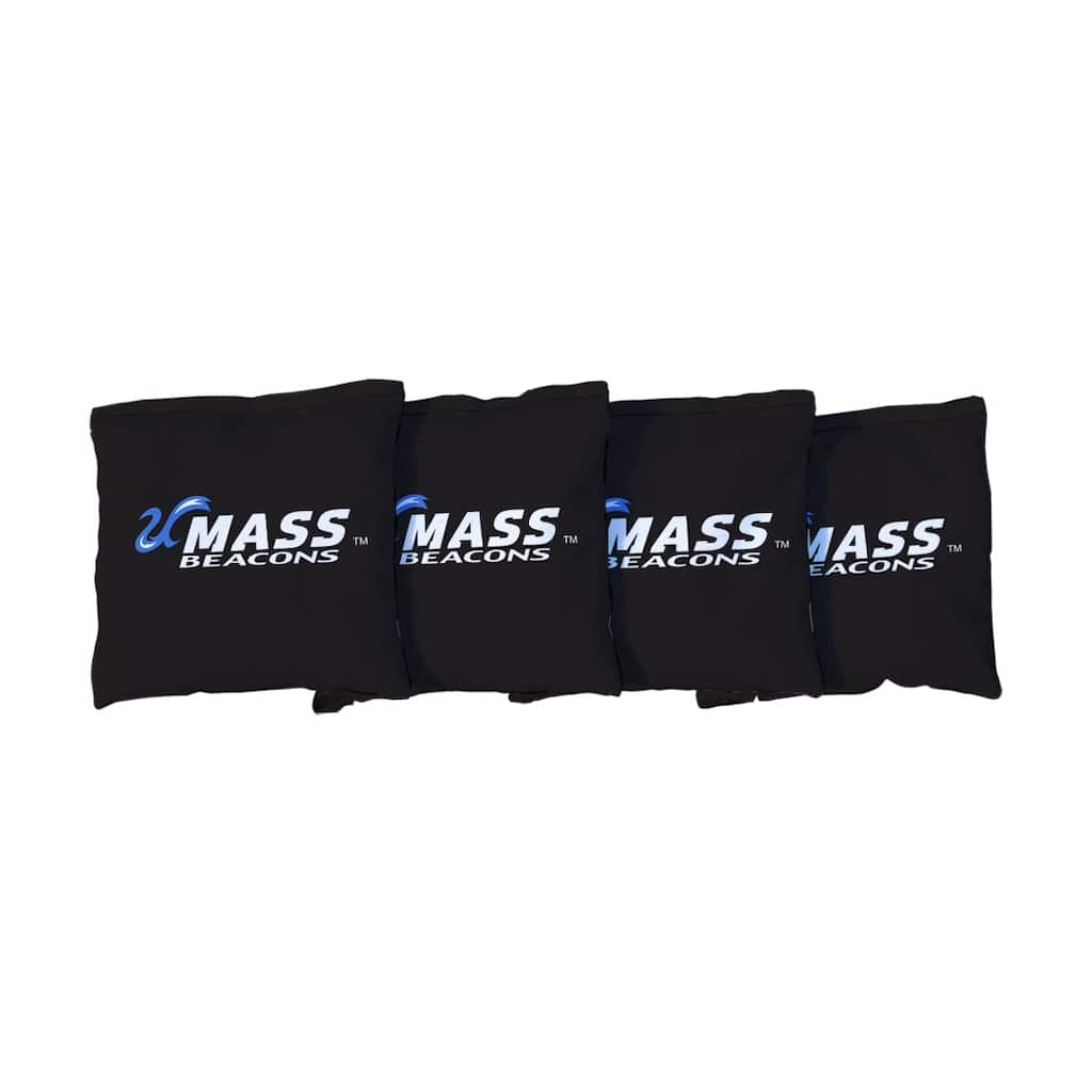 Massachusetts Boston UMASS Beacons Black Cornhole Bags
