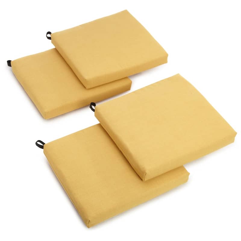 20-inch by 19-inch Outdoor Chair Cushions (Set of 4) - 20 x 19 - Lemon