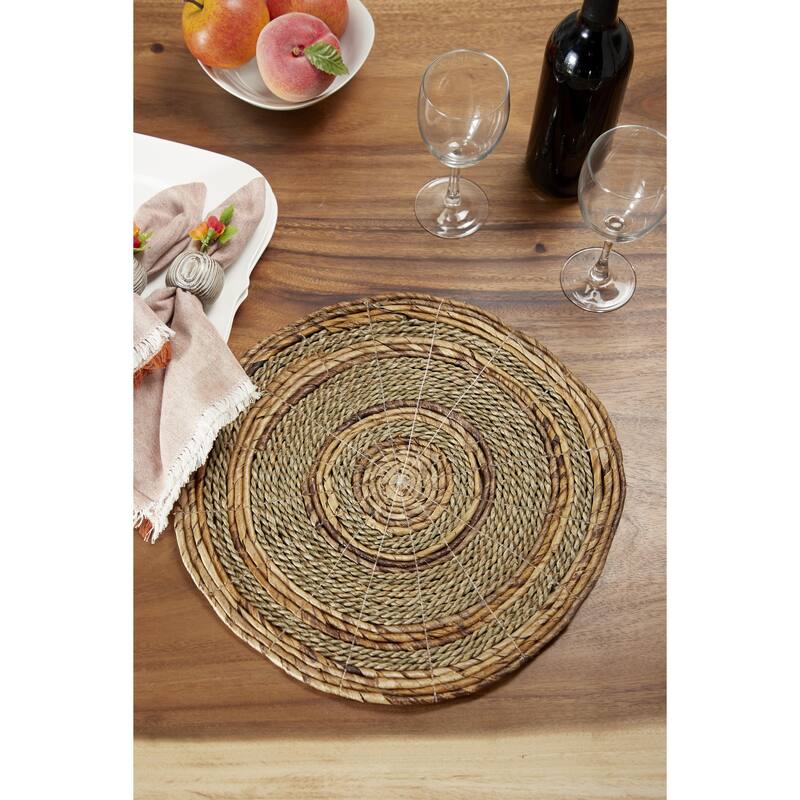 Dried Plant Place Setting Accessories - Set of 4 Black or Light Brown - Roche River Decor