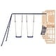 preview thumbnail 16 of 16, vidaXL Swing Set Outdoor Backyard Wooden Playground Equipment for Kids Age 3-8