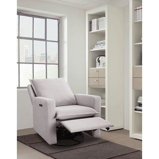 Luna 29" Wide Power Swivel Glider, Pearl River