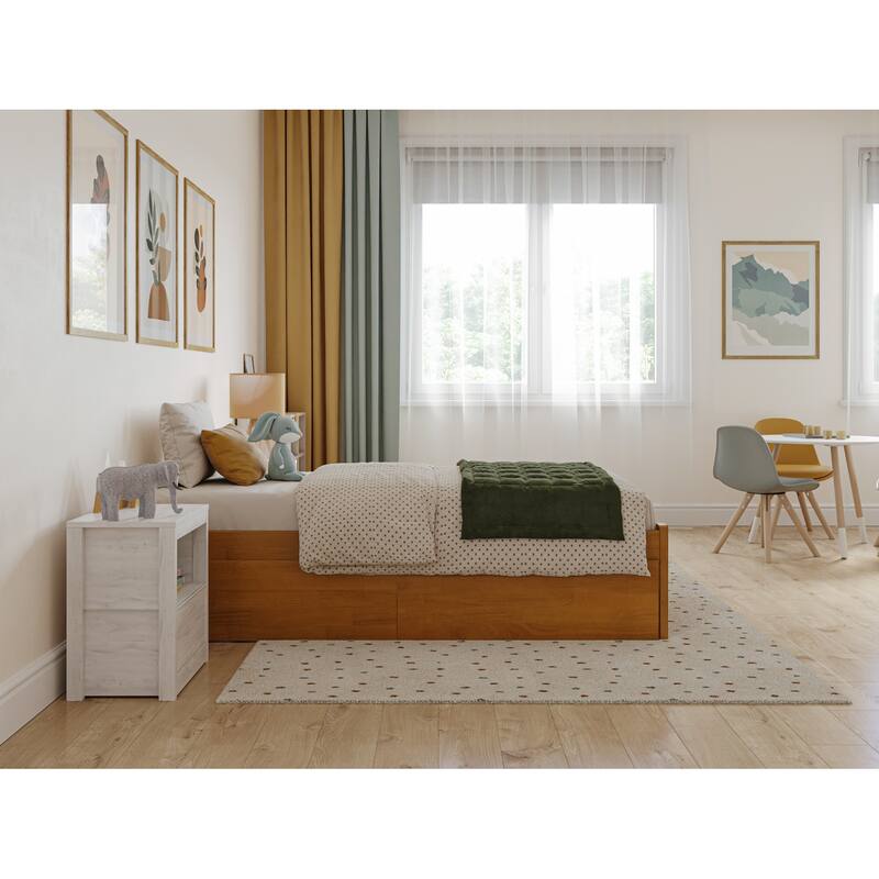 Concord Platform Bed with Footboard and Storage Drawers