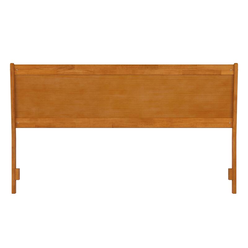 King Solid Wood Panel Headboard in Light Toffee with Sleek Modern Design and Durable Finish