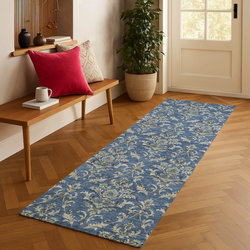 Machine Washable Indoor/ Outdoor Traditional Marrakesh Chantille Rug