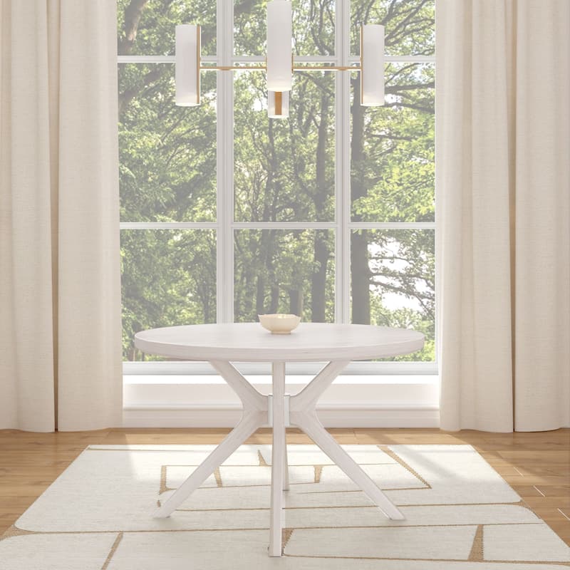 Plank and Beam Verso Cross Leg Round Dining Table - 47"