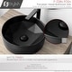 preview thumbnail 13 of 21, STYLISH 16 inch Round Vessel Porcelain Bathroom Sink - 16" x 16 x 5 1/2"