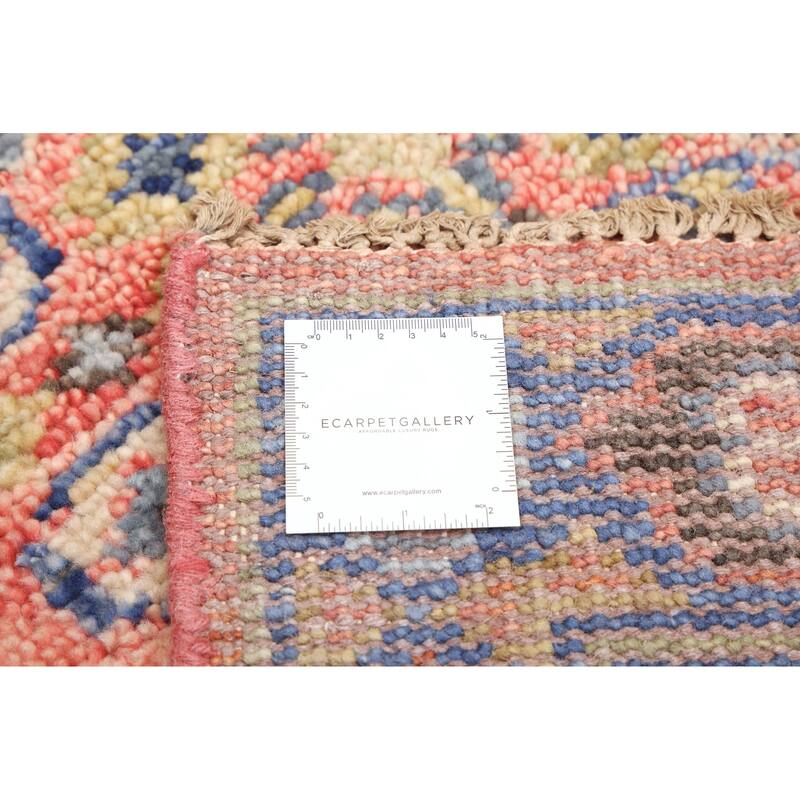 ECARPETGALLERY Hand-knotted Mamluk Coral Wool Rug - 2'8 x 7'11