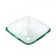 preview thumbnail 1 of 8, Talula Square Corner Tempered Glass Wall Mount Vessel Sink with Chrome Faucet, Drain and Towel Bar Clear