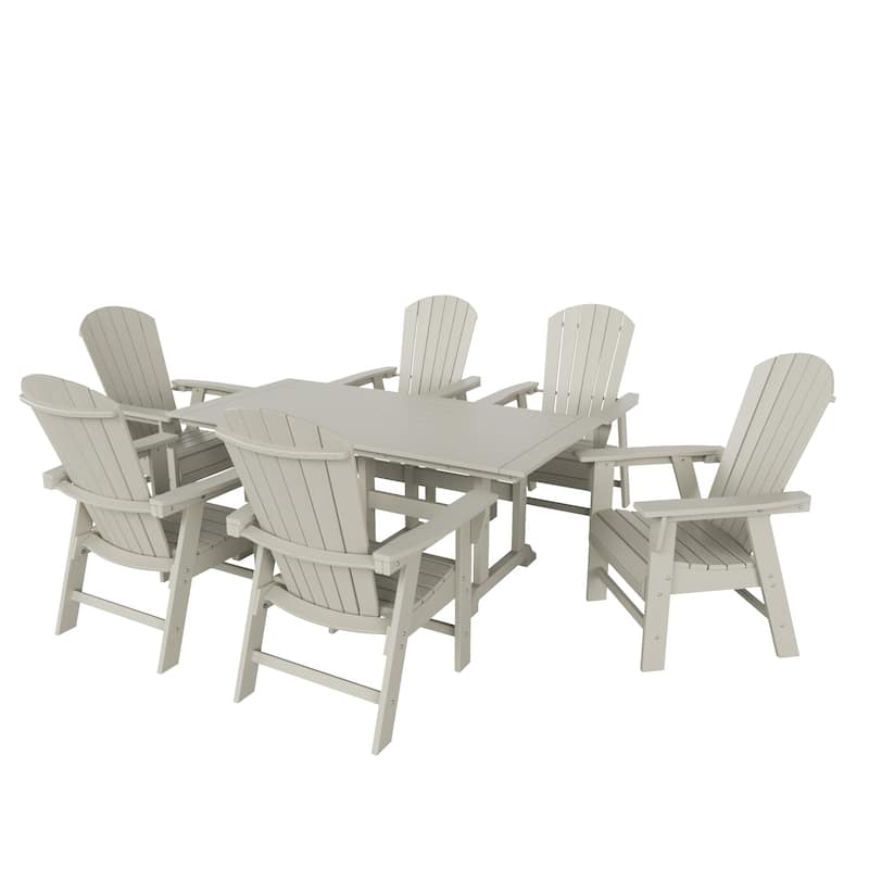 Altura 7-Piece Poly Eco-Friendly All Weather Outdoor Dining Set with Armchairs