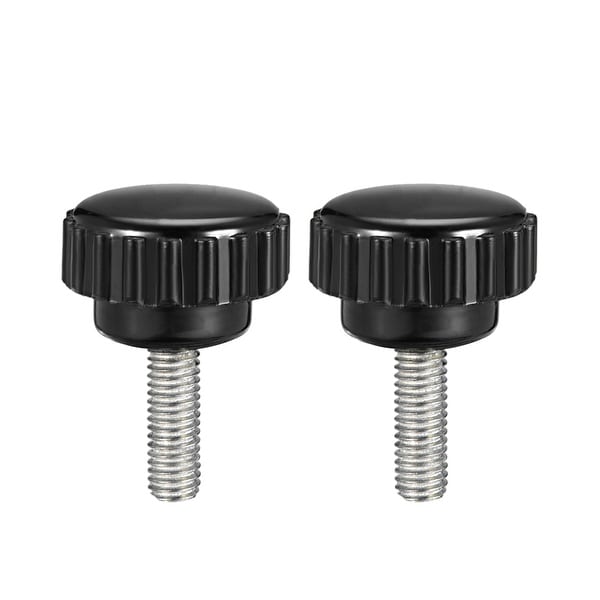 M5x15mm Male Thread Knurled Clamping Knobs Grip Thumb Screw on Type 2 Pcs